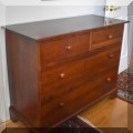 F29. Ethan Allen Impressions cherry dresser. 33"h x 42"w x 18"d 